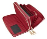 Lazarotti Bologna Leather Double Zip Around Wallet Red Lazarotti Bologna Leather Double Zip Around Wallet Red