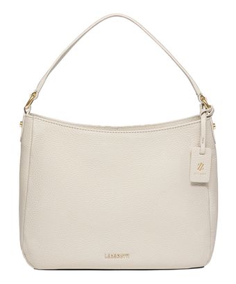 Lazarotti Bologna Leather Hobo Creme White