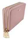 Lazarotti Bologna Leather Double Zip Around Wallet Rose