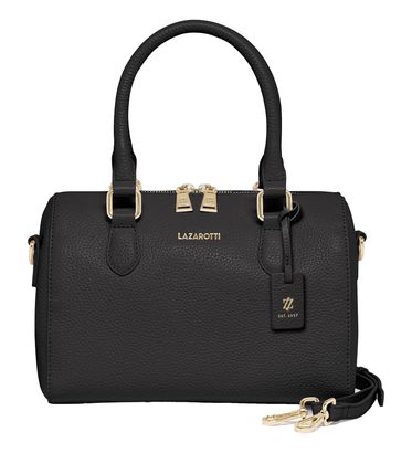 Lazarotti Bologna Leather Bowling Bag Black