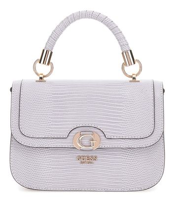 GUESS Orlina Top Handle Flap Bag Lavendar Grey