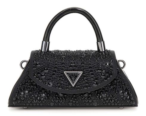 GUESS Beauvoir Top Handle Flap Bag Black