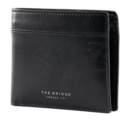 THE BRIDGE Giulio Man Wallet Nero Abb. Rutenio Scuro