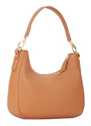 トートバッグ VALENTINO Brown leather large Go-Hobo shoulder bag Valentino Garavani - Teak Brown Leather Hobo Bag
