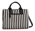 TOM TAILOR Malie Zip Tote Bag L Stripes Black