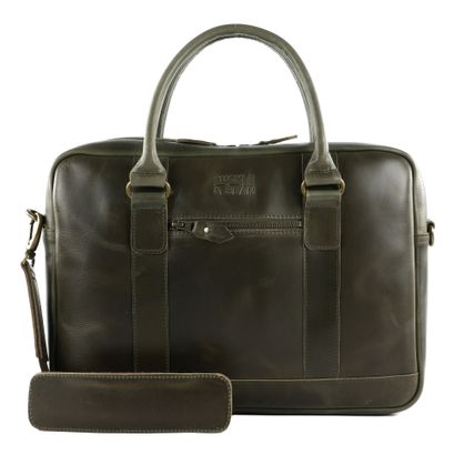 BUCKLE & SEAM Everett Orange Business Bag Olive