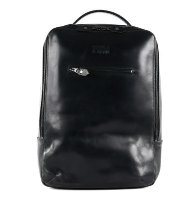 BUCKLE & SEAM Leon New Stripes Leather Backpack Black