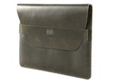BUCKLE & SEAM Terra Leather Laptop Sleeve S Olive