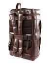 BUCKLE & SEAM Siwa New Stipes Leather Backpack Brown BUCKLE & SEAM Siwa New Stipes Leather Backpack Brown