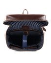 BUCKLE & SEAM Siwa New Stipes Leather Backpack Brown BUCKLE & SEAM Siwa New Stipes Leather Backpack Brown
