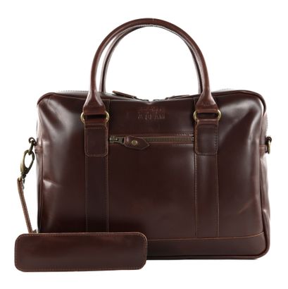 BUCKLE & SEAM Everett New Stripes Business Bag Brown