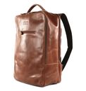 BUCKLE & SEAM Leon Dots Leather Backpack Cognac
