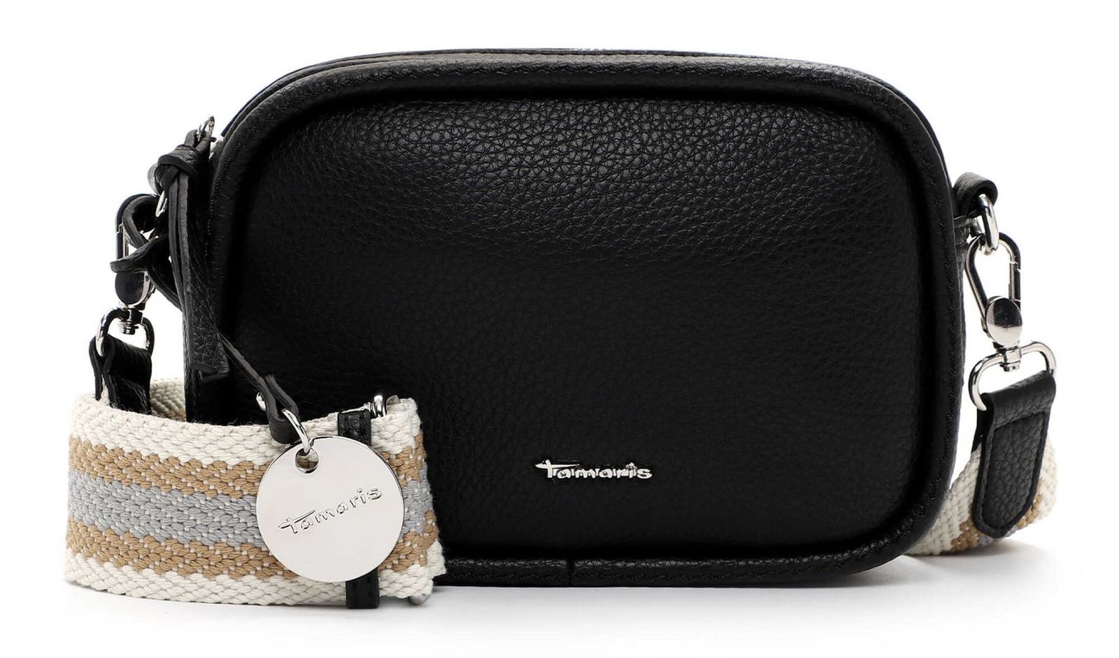 Tamaris Tasca TAS Felicitas 33623 – Borsa A Tracolla Donna In Tessuto Sintetico – Con Ciondolo Logo E Tracolla Regolabile – Colore Tinta Unita