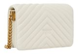 PINKO Love Click Mini Sheep Nappa Chevron S White - Antique Gold