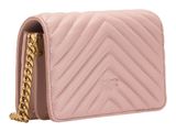 PINKO Love Click Mini Sheep Nappa Chevron S Cipria - Antique Gold