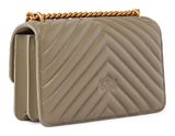 PINKO Love One Mini DC Sheep Nappa Chevron S Walnut - Antique Gold
