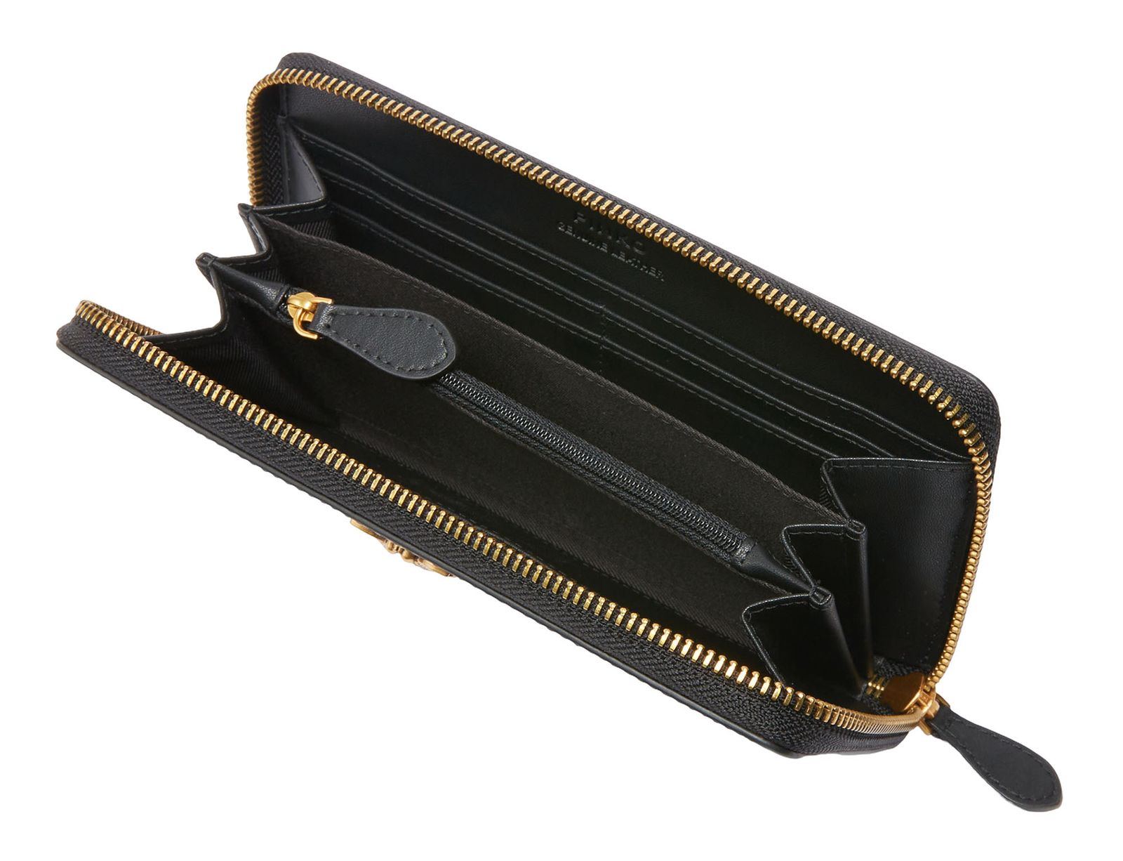 PINKO Ryder Zip Around Black - Antique Gold PINKO Ryder Zip Around Black - Antique Gold