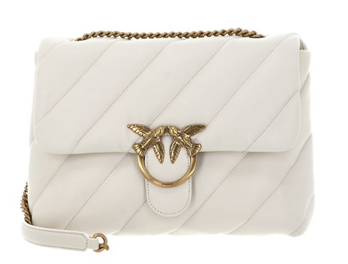 PINKO Love Puff Big CL Sheep Nappa L White - Antique Gold