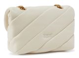 PINKO Love Puff Mini CL Sheep Nappa S White - Antique Gold