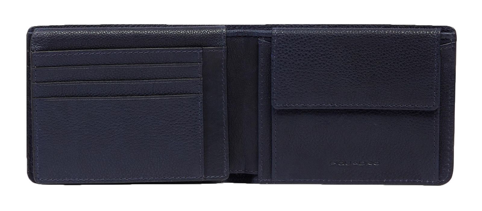 PIQUADRO Cronus Men´s Wallet Flip Up ID Window RFID Blue PIQUADRO Cronus Men´s Wallet Flip Up ID Window RFID Blue