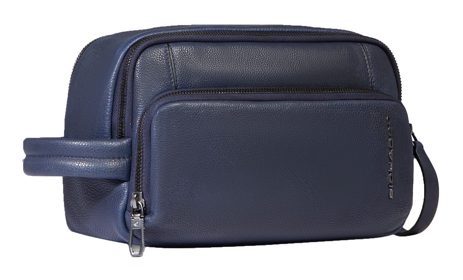 PIQUADRO Cronus Leather Toiletry Bag Blue PIQUADRO Cronus Leather Toiletry Bag Blue