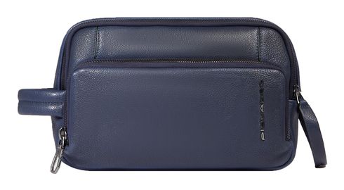 PIQUADRO Cronus Leather Toiletry Bag Blue