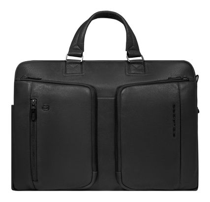 PIQUADRO Cronus 2 Handle Briefcase M Black
