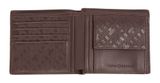TOMMY HILFIGER TH Monogram CC and Coin Bifold Wallet Coffee Bean