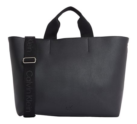 Calvin Klein Ultralight Tote Bag PU Na Black