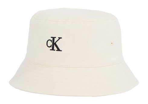 Calvin Klein Embroidered Monogram Bucket Hat Bone White