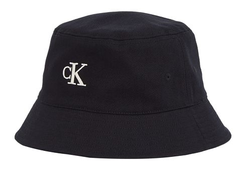 Calvin Klein Embroidered Monogram Bucket Hat Na Black