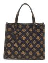 GUESS Silvana 2 Compartment Mini Tote XS Mocha Logo GUESS Silvana 2 Compartment Mini Tote XS Mocha Logo