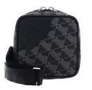 LACOSTE The Blend Square Crossover Bag Monogram Noir Gris LACOSTE The Blend Square Crossover Bag Monogram Noir Gris