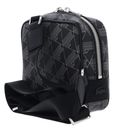 LACOSTE The Blend Square Crossover Bag Monogram Noir Gris LACOSTE The Blend Square Crossover Bag Monogram Noir Gris
