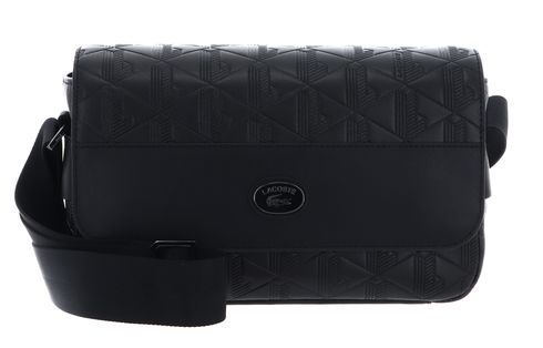LACOSTE Nomogramme Flap Crossover Bag S Noir