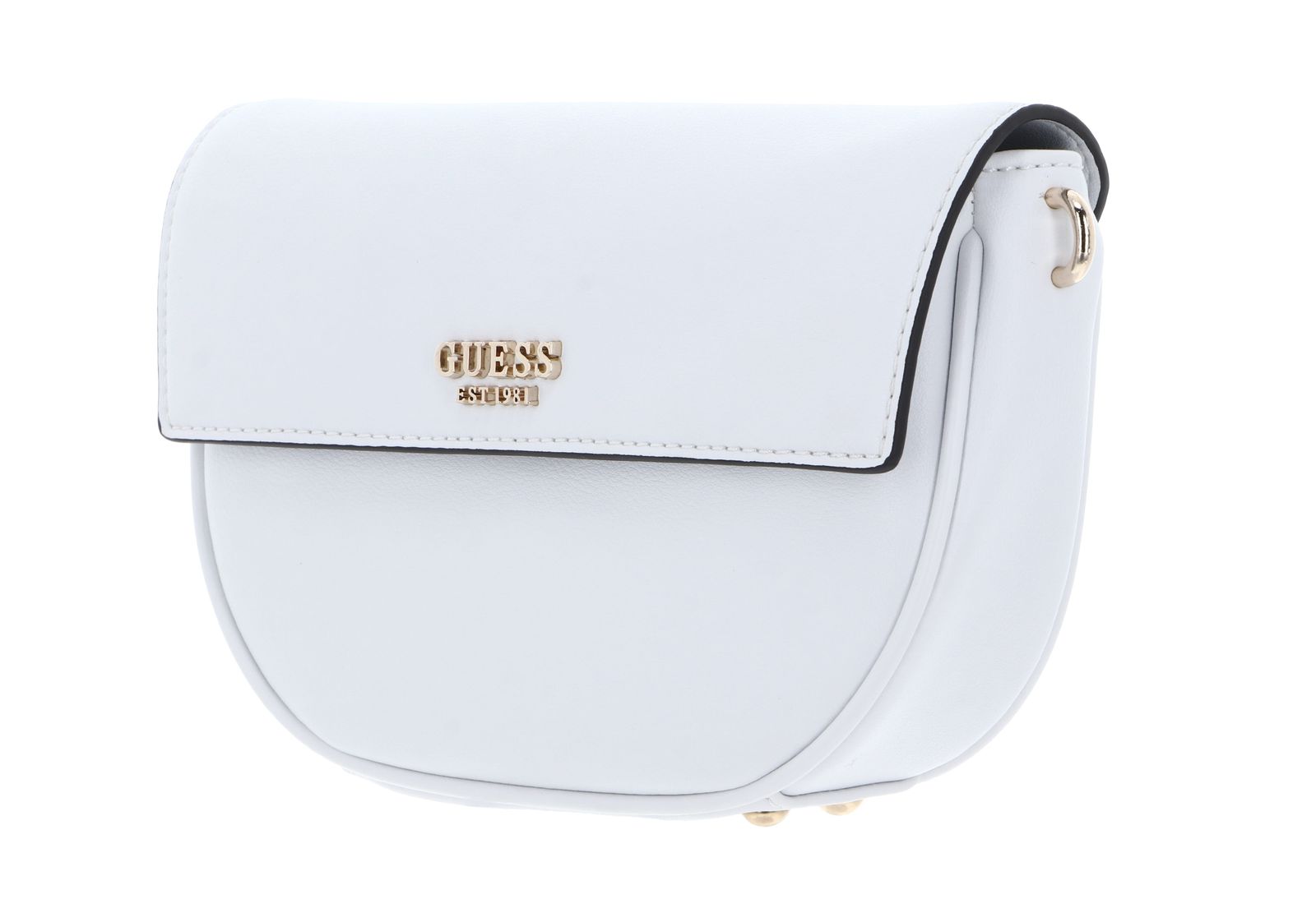 GUESS Cerelia Flap Shoulder Bag White GUESS Cerelia Flap Shoulder Bag White