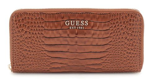 GUESS Laurel SLG Large Zip Around Wallet L Cognac