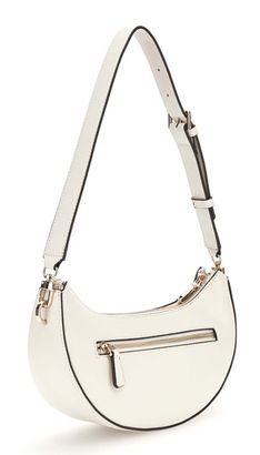 GUESS shoulder bag Nastra Top Zip Shoulder Bag Creme White
