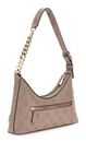 GUESS Zarela Top Zip Shoulder Bag Dark Taupe Logo
