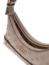 GUESS Zarela Top Zip Shoulder Bag Dark Taupe Logo