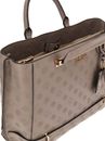 GUESS Zarela Girlfriend Tote Dark Taupe Logo GUESS Zarela Girlfriend Tote Dark Taupe Logo