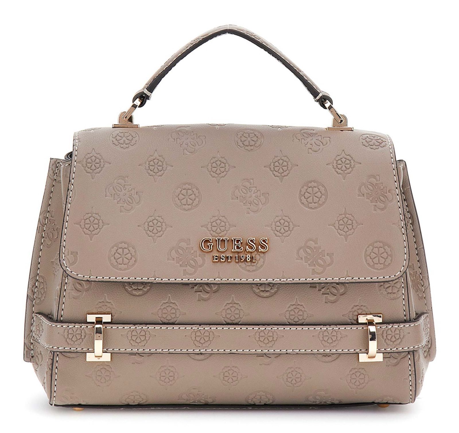 GUESS Nolana Borsa A Mano Con Manico E Trapezoidale - Tracolla Rimovibile, Colore Dove Logo, Dimensioni 23x17x5 Cm