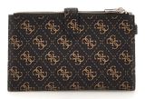 GUESS Laurel SLG Double Zip Organizer Brown Logo GUESS Laurel SLG Double Zip Organizer Brown Logo