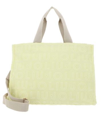 LIU JO Jacquard Plain Tote L Pale Yellow