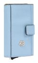 PIQUADRO Circle Compact Wallet With Single Slider RFID Light Blue - Beige