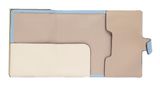 PIQUADRO Circle Compact Wallet With Single Slider RFID Light Blue - Beige