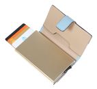 PIQUADRO Circle Compact Wallet With Single Slider RFID Light Blue - Beige