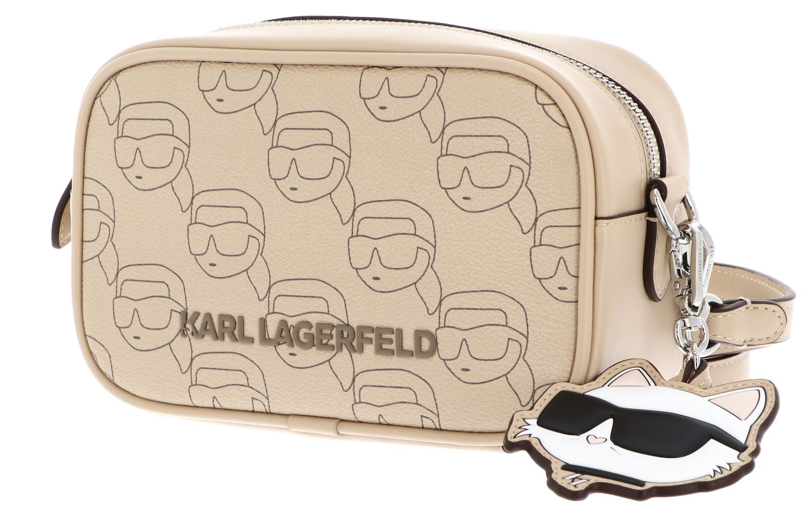 KARL LAGERFELD Ikon Mono cc Camera Bag Nft Aop Trench Beige KARL LAGERFELD Ikon Mono cc Camera Bag Nft Aop Trench Beige