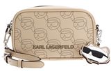 KARL LAGERFELD Ikon Mono cc Camera Bag Nft Aop Trench Beige