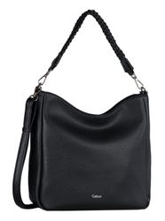 Gabor Latissa Damen Hobo Bag – Mittelgroße Schultertasche In Schwarz, Aus Genarbtem Lederimitat, Elegant & Praktisch